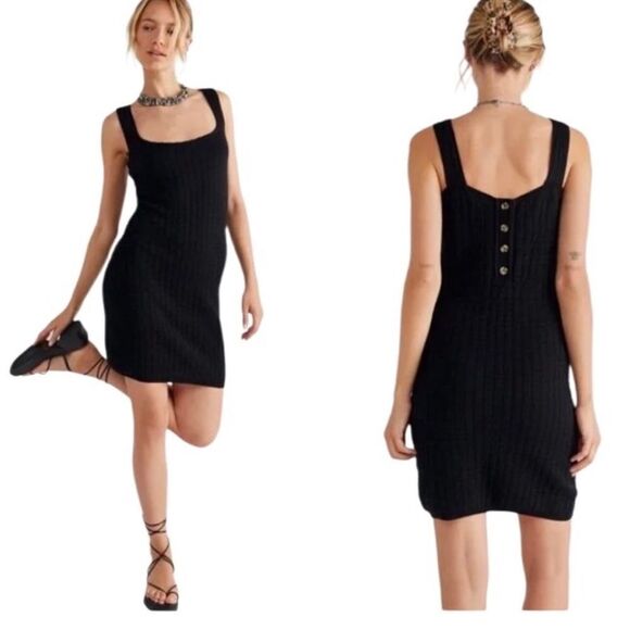 Free people reversible dress wear buttons in the front or back Sz small TO SHORT - Picture 5 of 9